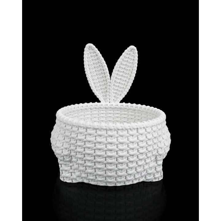 Corbeille Lapin Style Crochet – Bunny Bowl Décorative