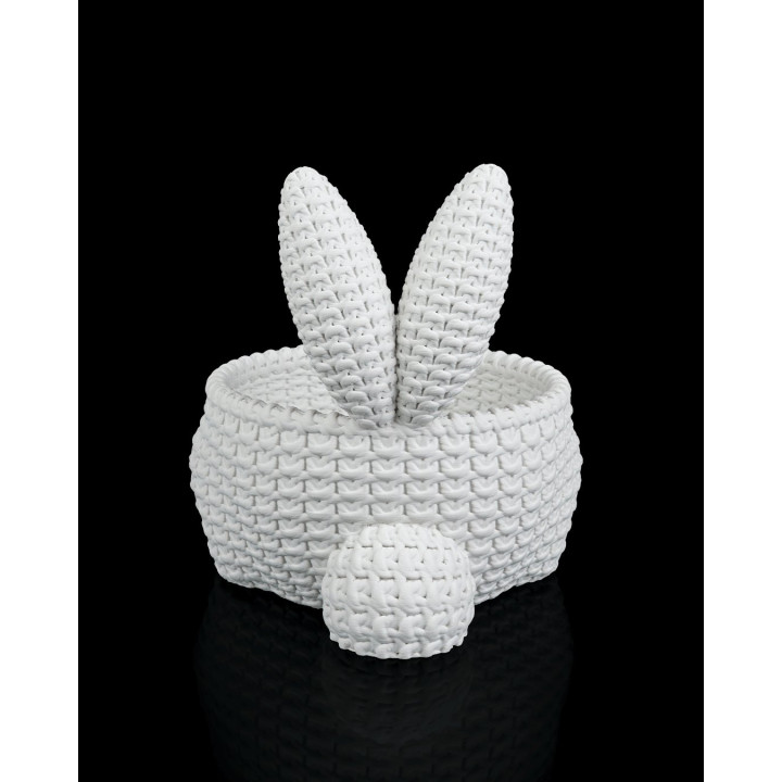 Corbeille Lapin Style Crochet – Bunny Bowl Décorative