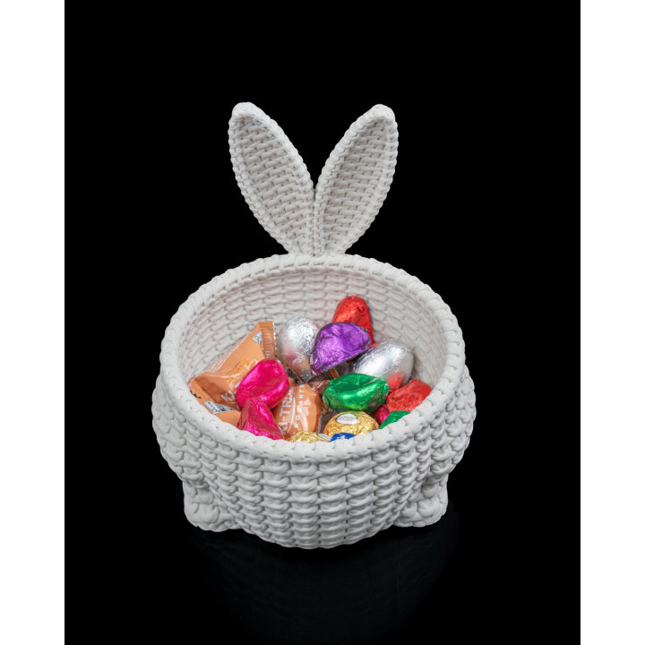 Corbeille Lapin Style Crochet – Bunny Bowl Décorative