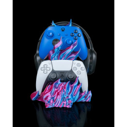 Spellcaster'S Stash – Support Casque & Manette Gaming Flammes Démoniques