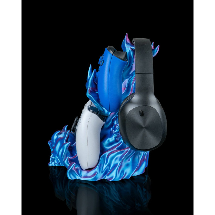 Spellcaster'S Stash – Support Casque & Manette Gaming Flammes Démoniques