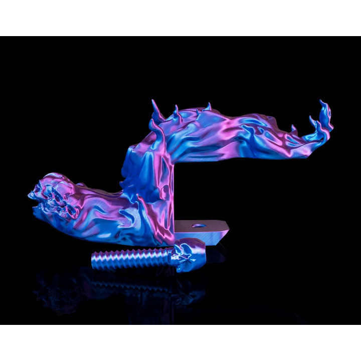 Support Casque Spellbound Rest – Tête De Mort & Flammes Fantomatiques