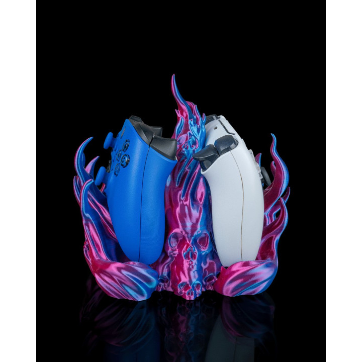 Twin Arcane Hold – Support Double Manette Flammes & Crânes