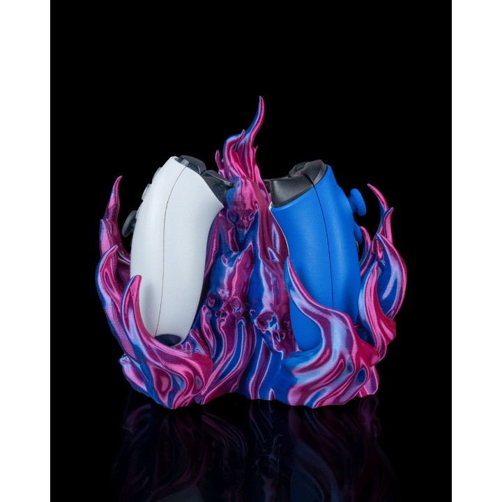 Twin Arcane Hold – Support Double Manette Flammes & Crânes