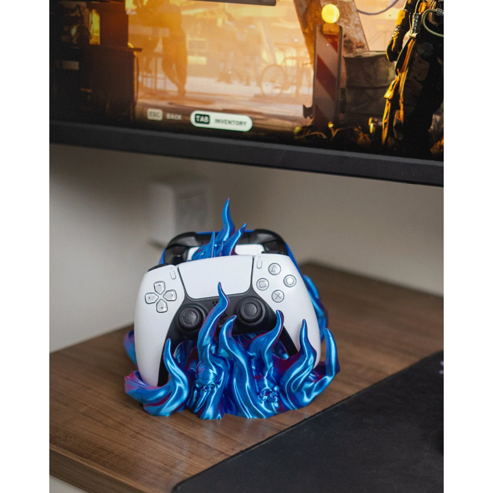 Twin Arcane Hold – Support Double Manette Flammes & Crânes