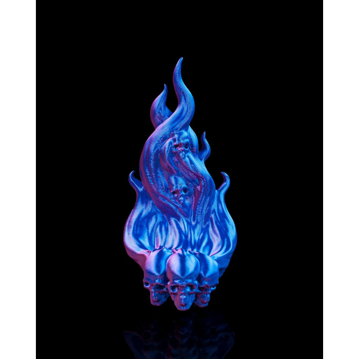 Support Casque Dark Ember – Flammes & Crânes, Ambiance Dark Fantasy