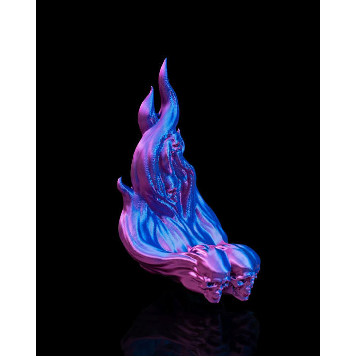 Support Casque Dark Ember – Flammes & Crânes, Ambiance Dark Fantasy