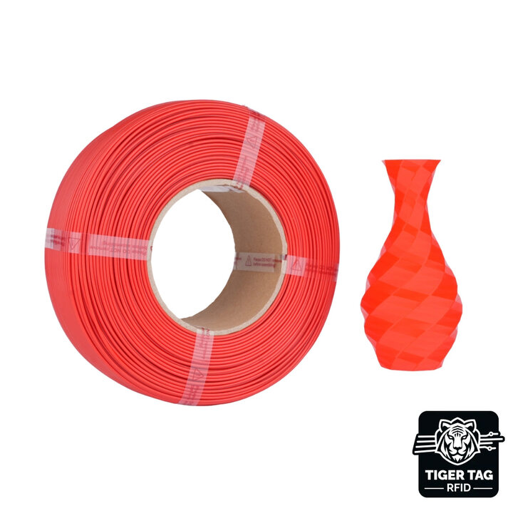 Jamg He - PETG - Feu Rouge - 1,75 mm - 1 kg - Recharge avec RFID 