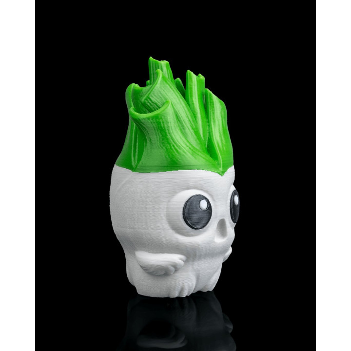 Lee Le Poireau – Porte-Clés Figurine Crâne Végétal Kawaii