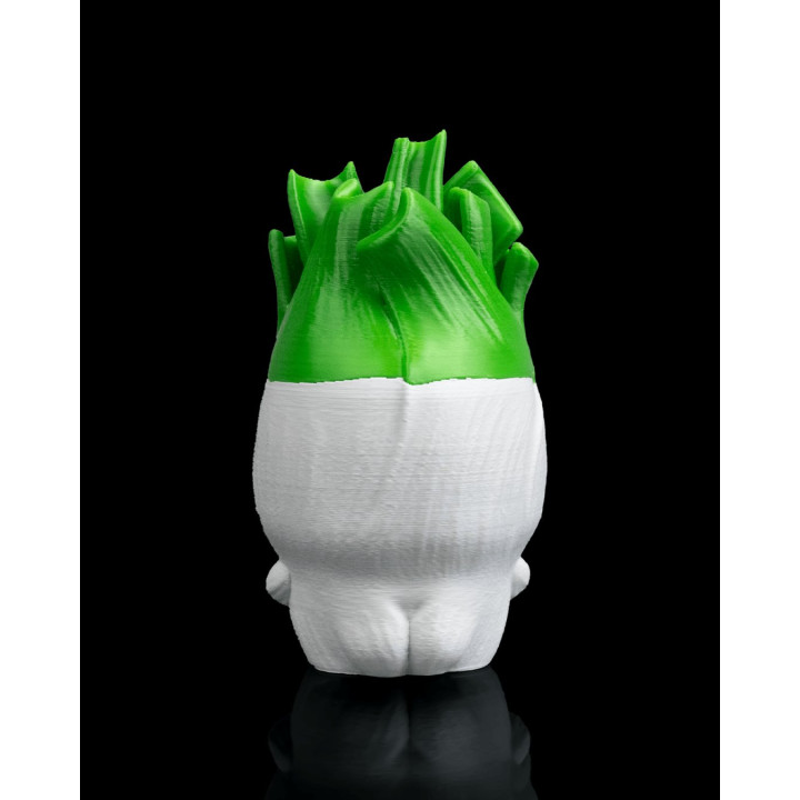 Lee Le Poireau – Porte-Clés Figurine Crâne Végétal Kawaii