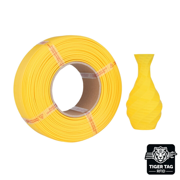 Jamg He - PETG - Jaune - 1,75 mm - 1 kg - Recharge avec RFID Tige
