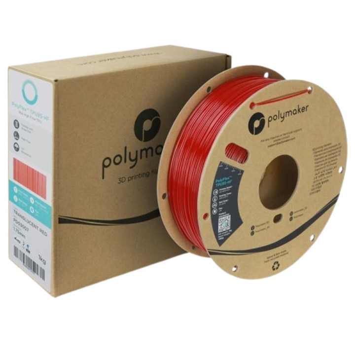 Polymaker - PolyFlex (TPU 95-HF) - Rouge Translucide (Translucent Red)