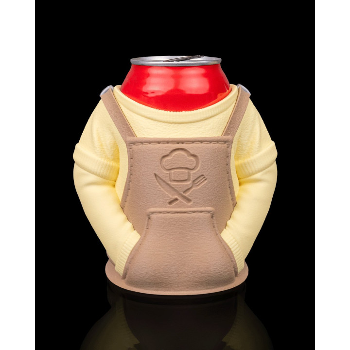 Porte-Canette Tablier De Chef – Support Boisson Humour Cuisine