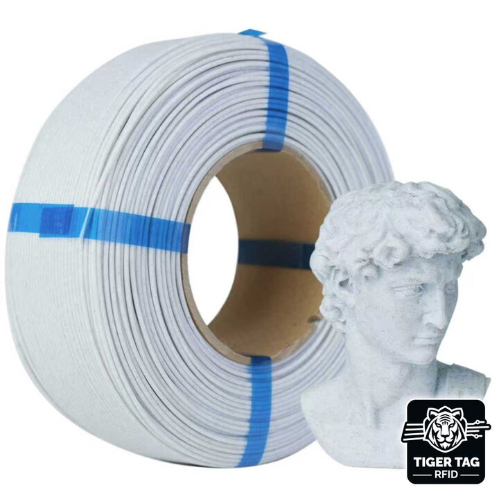Jamg He - PLA Marbre - Blanc Effet pierre Naturel- 1,75 mm - 1 kg
