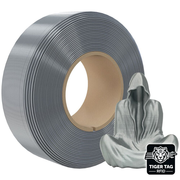 Jamg He - PLA Silk - Argent - 1,75 mm - 1 kg - Recharge avec RFID