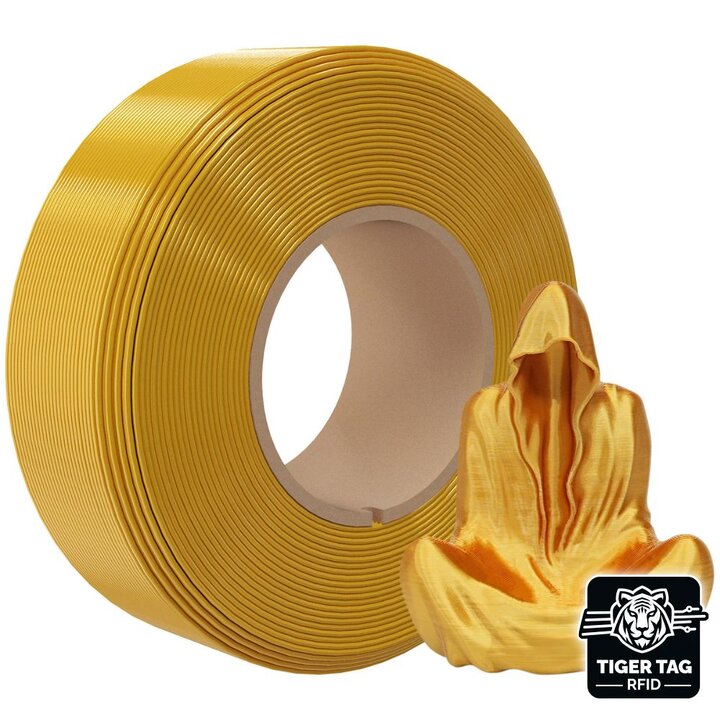 Jamg He - PLA Silk - Or - 1,75 mm - 1 kg - Recharge avec RFID Tig