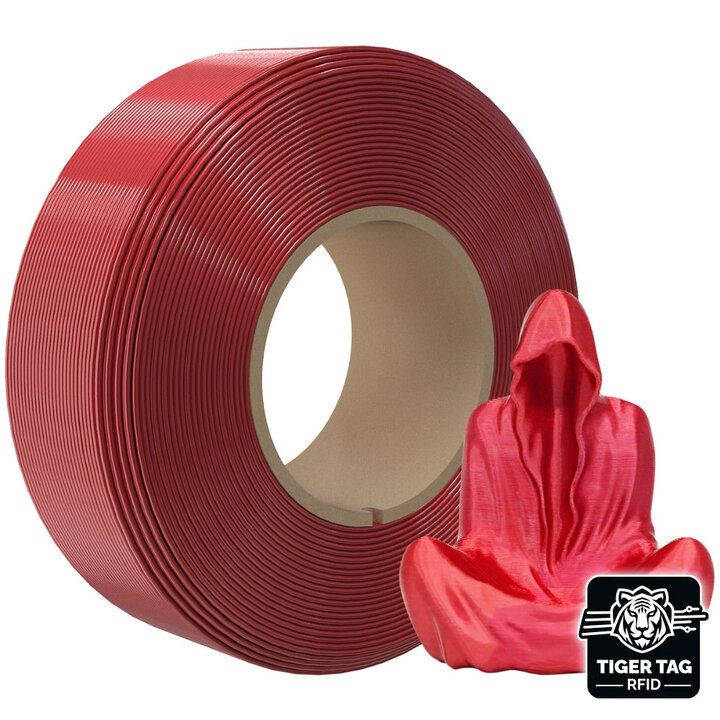 Jamg He - PLA Silk - Rouge - 1,75 mm - 1 kg - Recharge avec RFID 