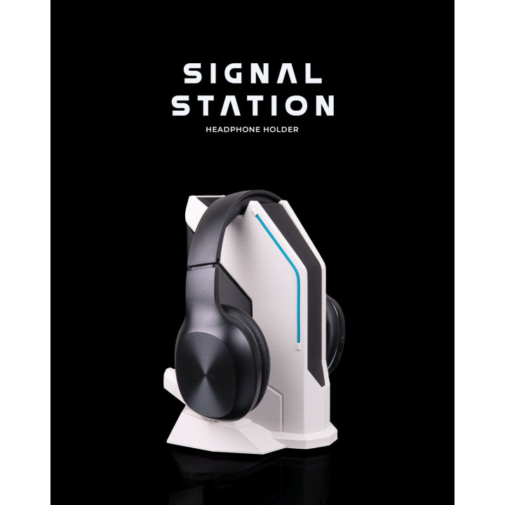 Signal Station – Support Casque Gaming Futuriste