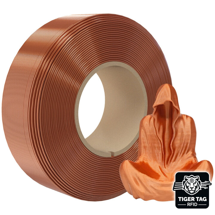 Jamg He - PLA Silk - Rouge Cuivre - 1,75 mm - 1 kg - Recharge ave