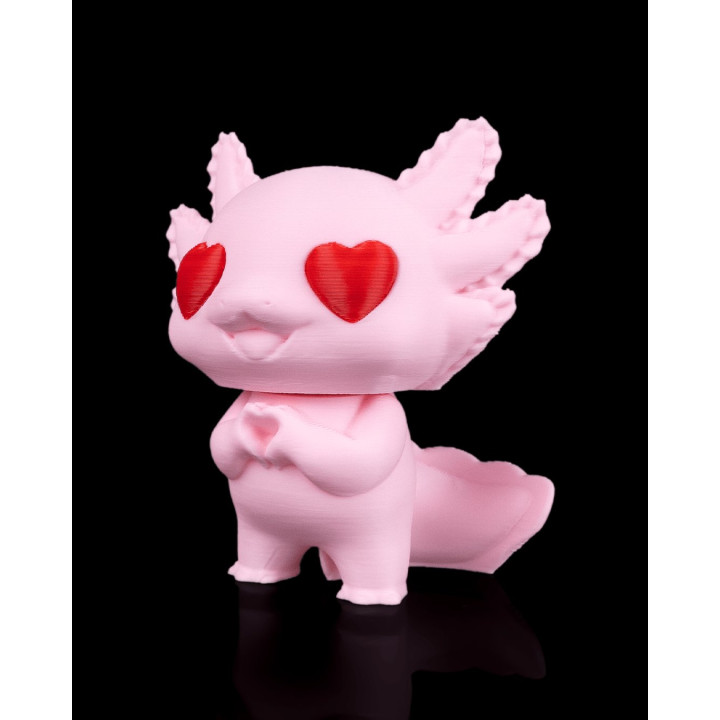 Axolotl Coeur – Figurine & Porte-Clés Kawaii Made In Occitanie