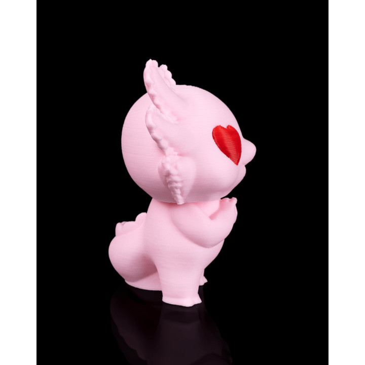 Axolotl Coeur – Figurine & Porte-Clés Kawaii Made In Occitanie