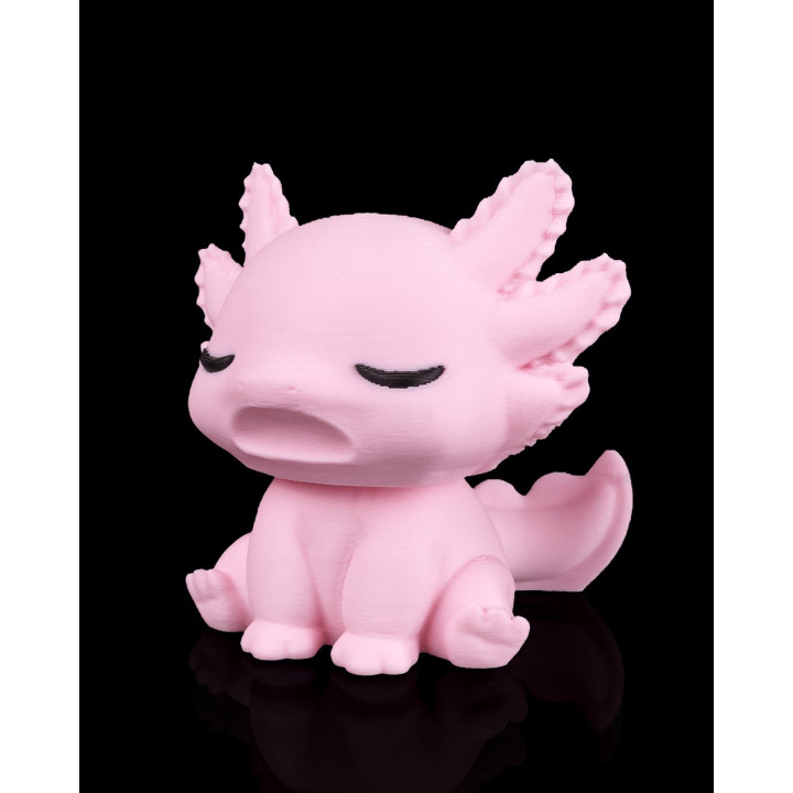 Axolotl Endormi – Figurine & Porte-Clés Kawaii