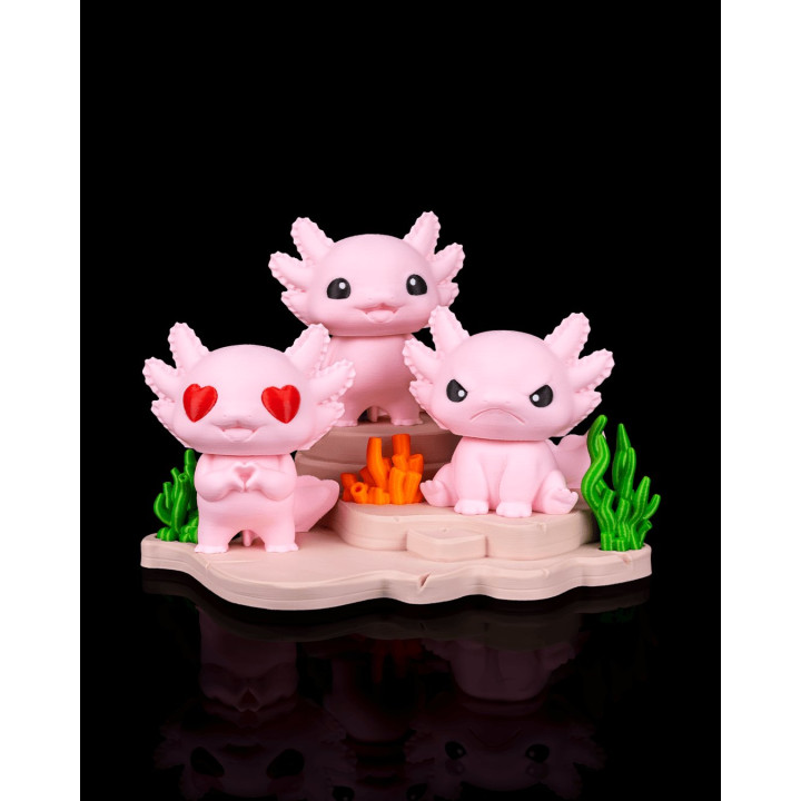 Axolotl Haven – Présentoir Diorama Pour Collection D'Axolotls