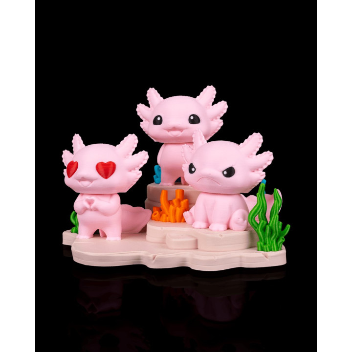 Axolotl Haven – Présentoir Diorama Pour Collection D'Axolotls