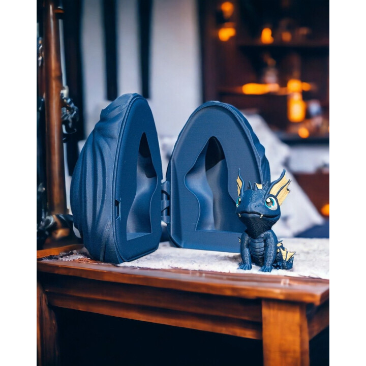 Bébé Dragon De L'Eau & Son Œuf – Figurine Décorative Made In Occitanie