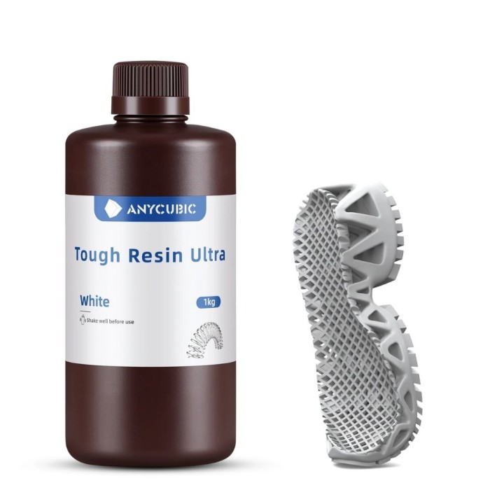 Anycubic - Tough Resin Ultra - Blanc (White) - 1 kg | Espace Maker