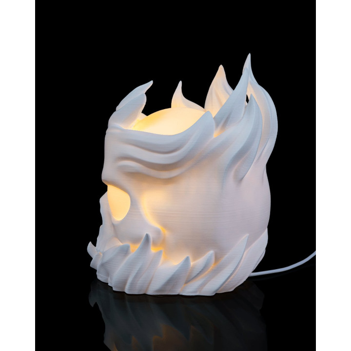 Lampe Crâne Flammes – Skull Sphere Table Lamp