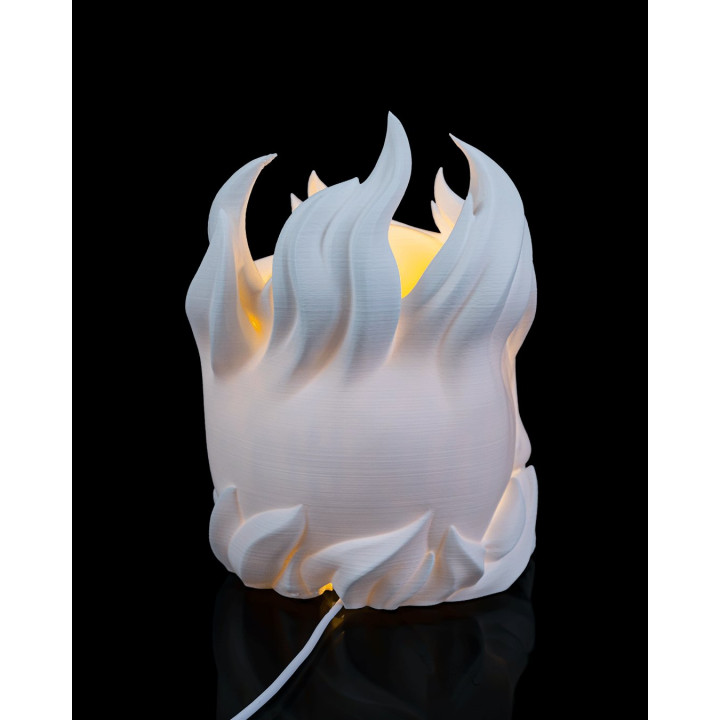 Lampe Crâne Flammes – Skull Sphere Table Lamp