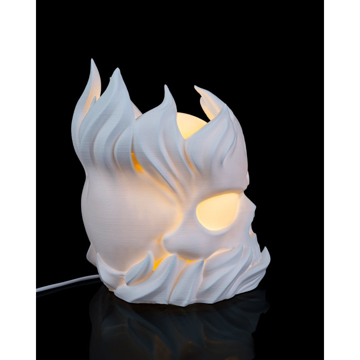 Lampe Crâne Flammes – Skull Sphere Table Lamp
