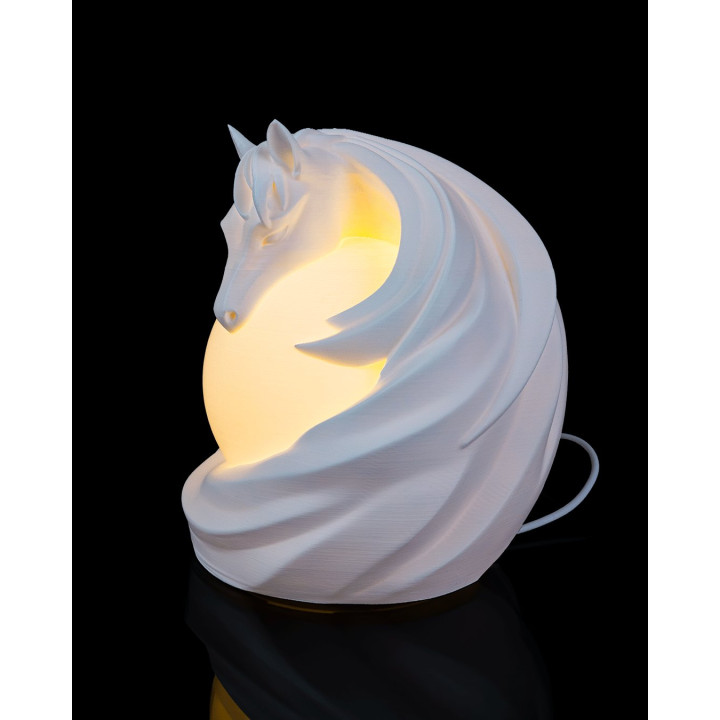 Lampe Étalon Sphère – Cheval Lumineux Sculpté, Ambiance Chaleureuse