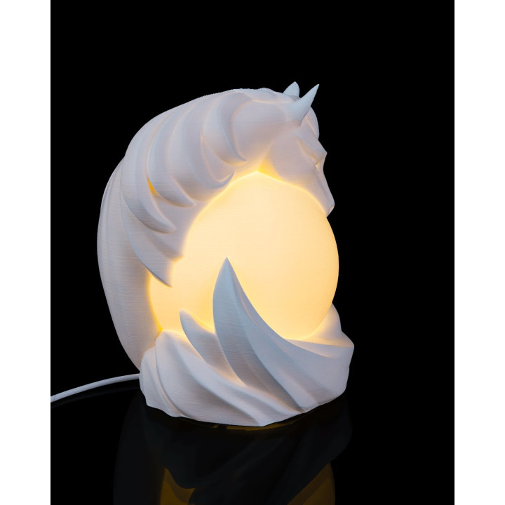 Lampe Étalon Sphère – Cheval Lumineux Sculpté, Ambiance Chaleureuse