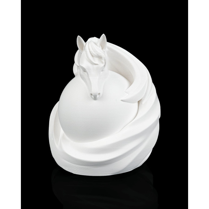 Lampe Étalon Sphère – Cheval Lumineux Sculpté, Ambiance Chaleureuse