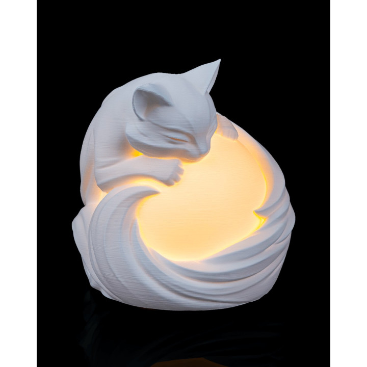 Lampe De Table Chat Endormi – Veilleuse Féline Décorative