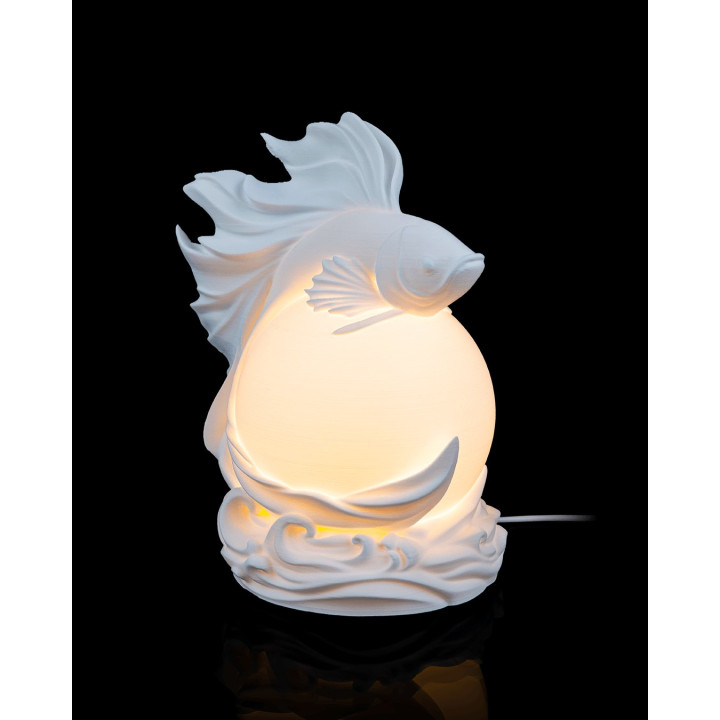 Lampe De Table Betta Sphere – Poisson Combattant Lumineux