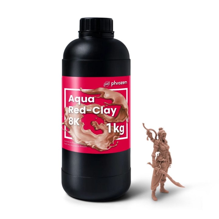 Phrozen - Résine Aqua 8K - Rouge glaise (red clay) - 1 kg | Espace Mak