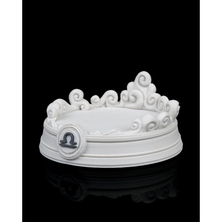 Charm Balance – Figurine Zodiaque Balance Avec Socle Nuages & Constellation