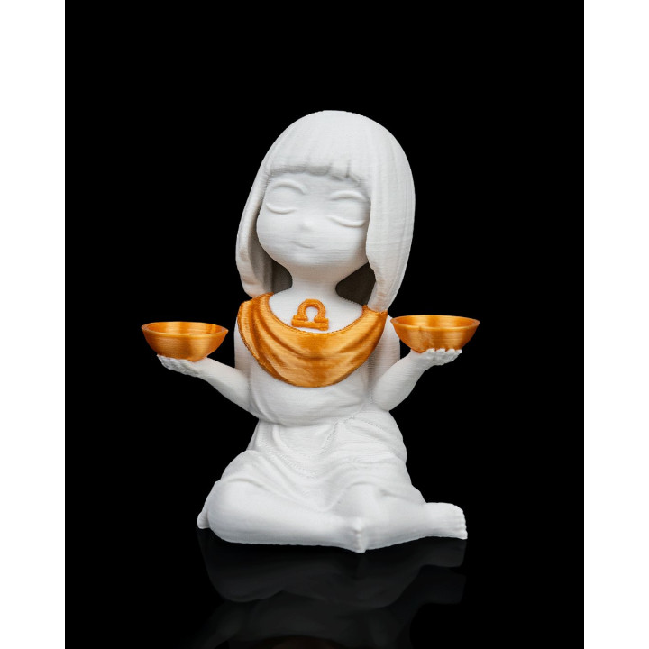 Charm Balance – Figurine Zodiaque Balance Avec Socle Nuages & Constellation