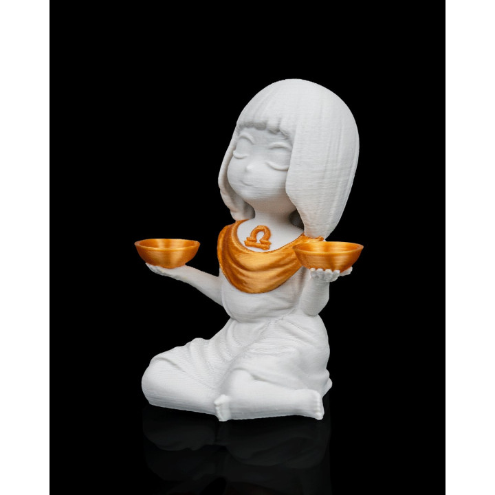 Charm Balance – Figurine Zodiaque Balance Avec Socle Nuages & Constellation