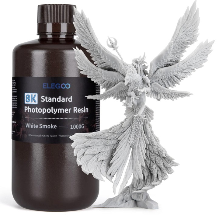 Elegoo - Résine UV Standard 8k - Blanc Fumée (White Smoky) - 1 kg | Es