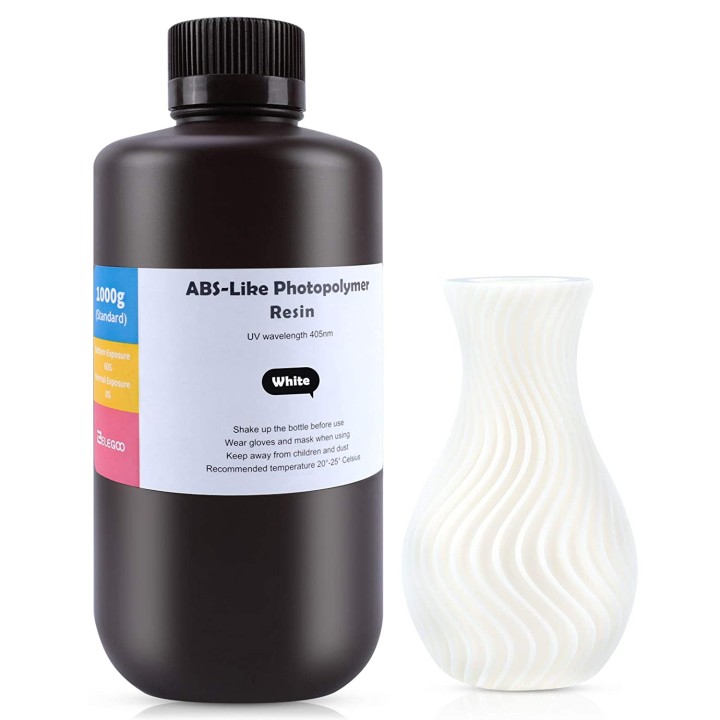 ELEGOO - Résine UV ABS-Like - Blanc (White) - 1 kg | Espace Maker