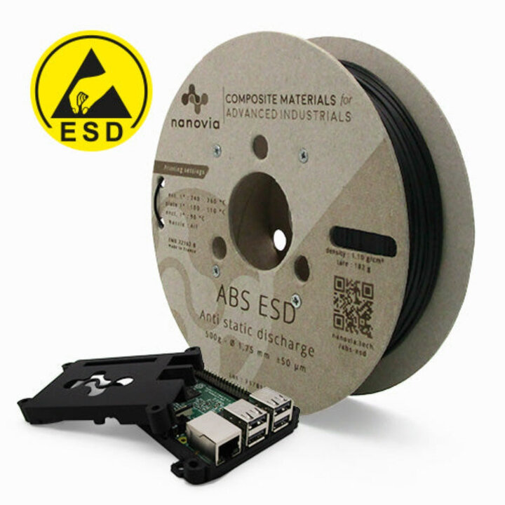 Nanovia - ESD ABS - Noir - 1,75 mm - 500 g | Maison Drabiec
