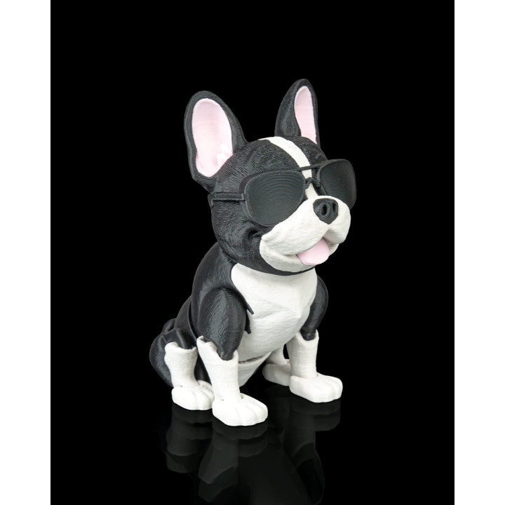 Pierre Le Bouledogue Français – Figurine Décorative Avec Lunettes De Soleil