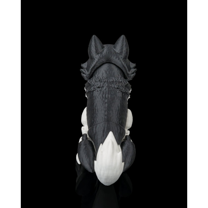 Niko Le Husky – Figurine Décorative Bi-Couleur