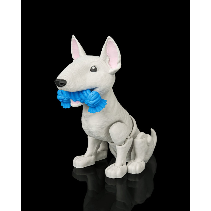 Brutus Le Bull Terrier – Figurine Articulée Avec Corde