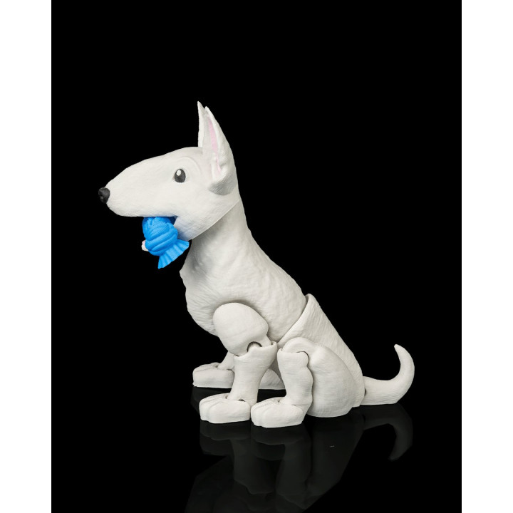 Brutus Le Bull Terrier – Figurine Articulée Avec Corde