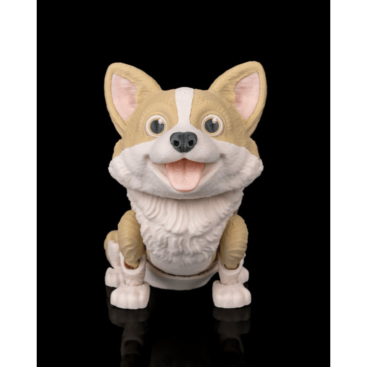 Willow La Corgi – Figurine Articulée Chien Souriant